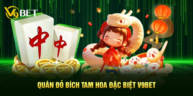 Quân đỏ bích tam hoa đặc biệt V9bet